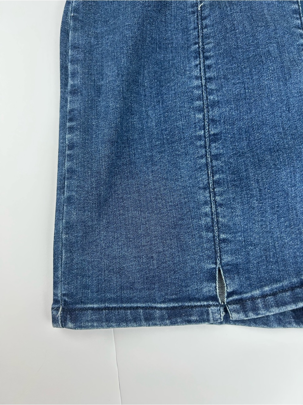 Juicy Couture Denim Dress S Blue Sweetheart Zip Front Bodycon Rhinestone NEW - Picture 3 of 9